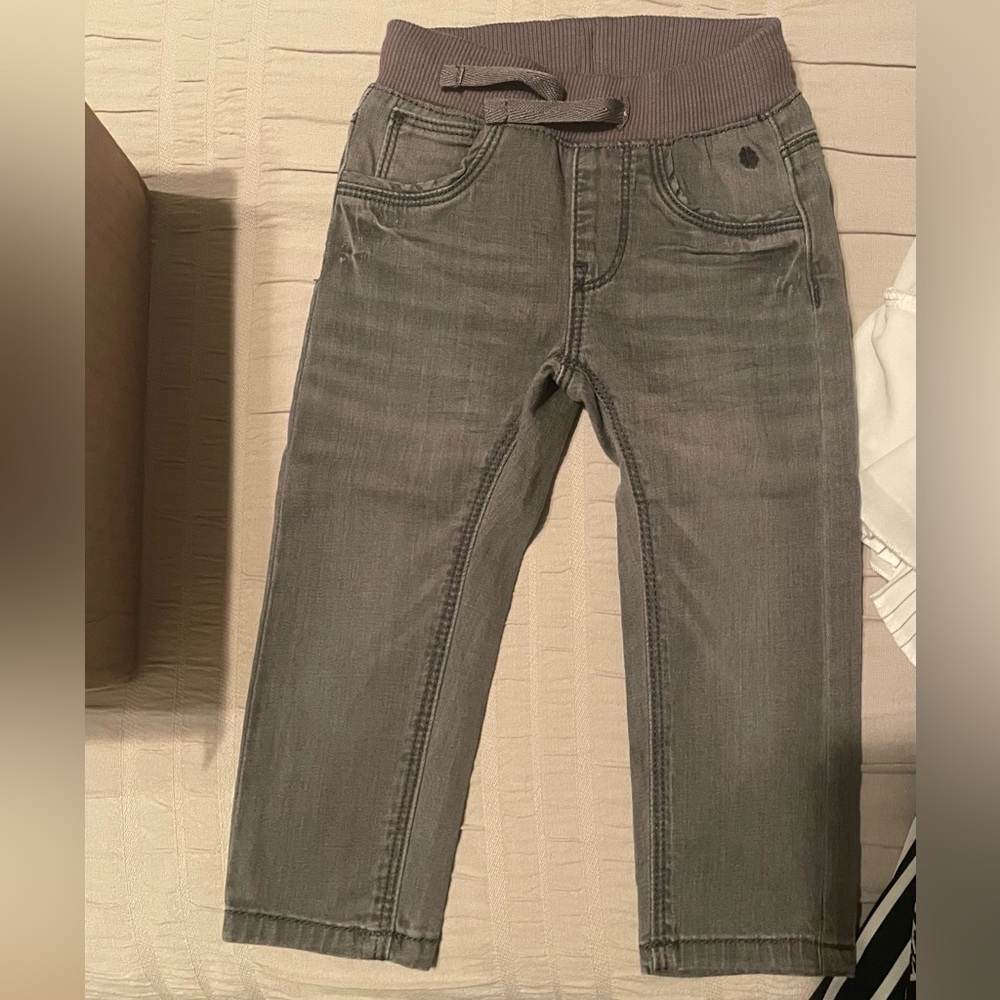 Gray Noppies baby jeans with Elastic Waistband